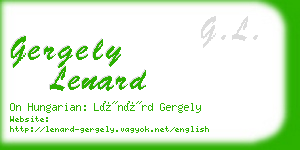 gergely lenard business card